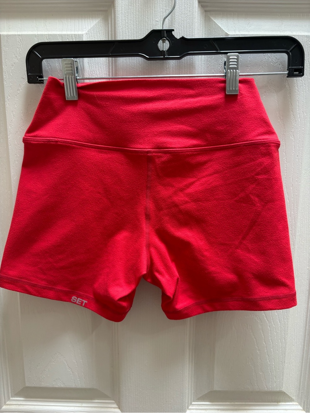 SET Active Women's Athletic Shorts Trio - Gray, Teal, Red - Picture 8 of 10